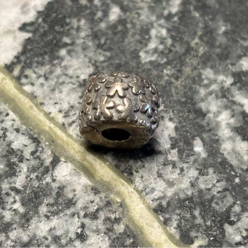 Authentic and Retired Moments Pandora Silver Flowers Clip Charm 925